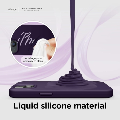 Compatible avec l'étui iPhone 14, l'étui en silicone liquide, le couvercle de protection intégrale, l'étui antichoc, l'étui mince pour téléphone,