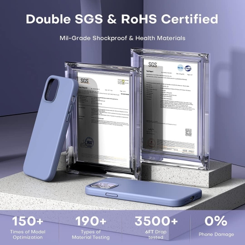 [5 in 1] Designed for iPhone 12 Case & iPhone 12 Pro Case, with 2 Pack Screen Protector + 2 Pack Camera Lens