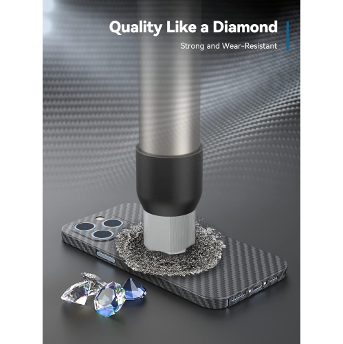Étui pour téléphone compatible avec iPhone 14pro ，Real Kevlar aramide Fiber Made Slim Fit Ultra Thin Light Wearable Drop