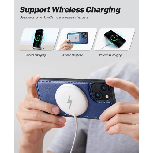 Compatible with iPhone 13 Wallet Case with Card Holders, Magnetic Detachable 2 in 1 Flip PU Leather Case Folio