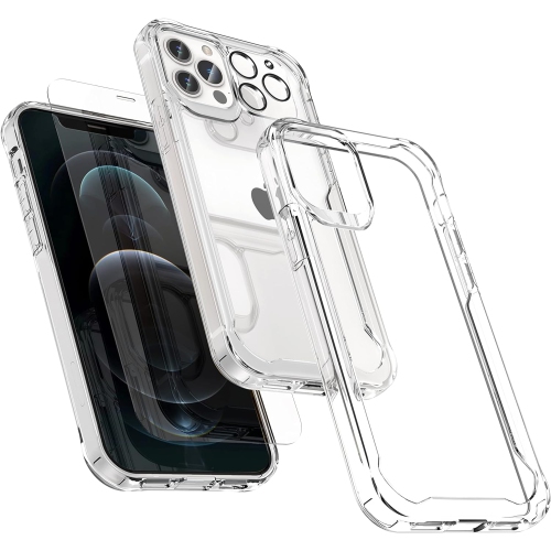 GENERIC  Compatible for Iphone 12 Pro Max Case 6.7-Inch, With [2 Screen Protector + 1 Camera Lens Protector] Shockproof