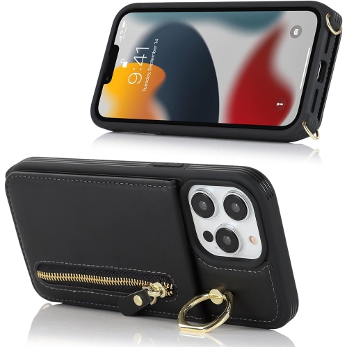 Crossbody Phone Case for iPhone 13 Pro Max Case with Card Holder,iPhone 12 Pro Max Case Wallet for Women Men