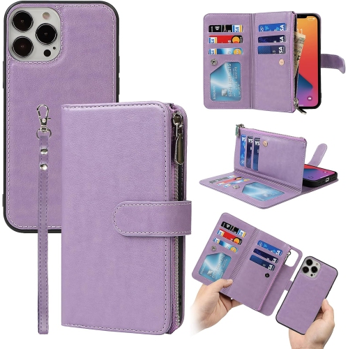 GENERIC  Iphone 13 Pro Max Wallet Case, 2 In 1 Detachable Premium Leather Card Holder Cash Pocket Kickstand Magnetic