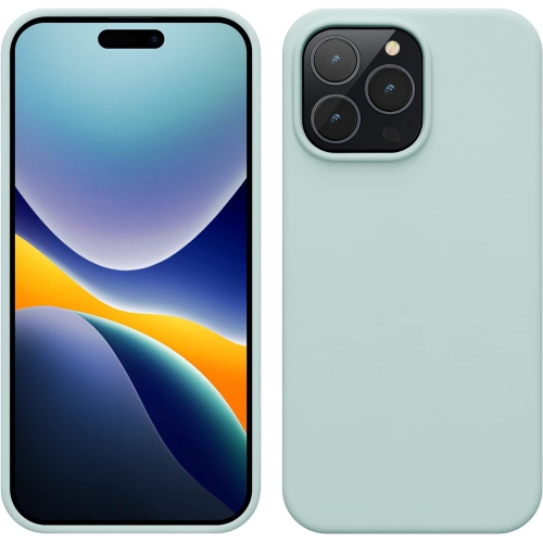 GENERIC  Case for Iphone 14 Pro Max Case - Slim Soft Tpu Silicone Cover - Works With Wireless Charging - Cool In Mint
