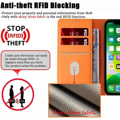 iPhone SE 2022 Case iPhone SE 2020 Case iPhone 8 Case iPhone 7 Case Genuine Leather Flip Anti-Theft RFID