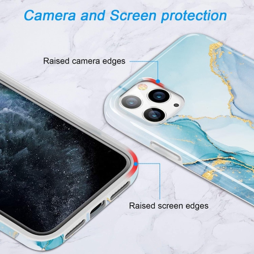 iPhone 11 Pro Case,iPhone 11 Pro Case for Girl Women,Gold Glitter Sparkle Marble Cute Design Shockproof Soft