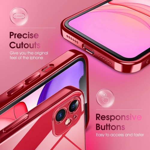 Crystal Clear Case for iPhone 11, [Not Yellowing] [Camera Protection] [Military Grade Drop Tested] Transparent