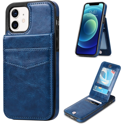 GENERIC  Iphone 12 Wallet Case, Iphone 12 Pro Case With Card Holder Slots Pu Leather Kickstand Magnetic Lock Durable