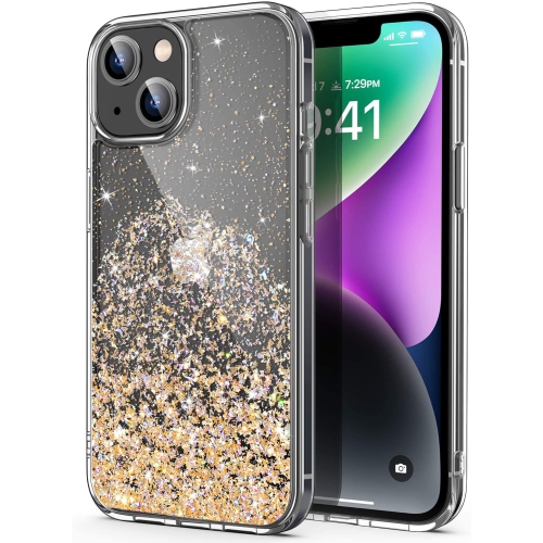GENERIC  Designed for Iphone 14 Plus Case Glitter, Clear Sparkly Soft Tpu Bumper + Hard PC Back Cover for Women Girls