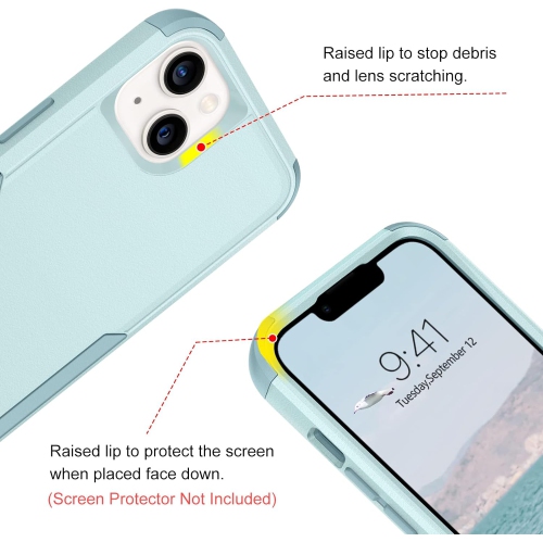 iPhone 13 Case, iPhone 13 Cases Heavy Duty 3 in 1 Full Body Rugged Non Slip Shockproof Hybrid Hard PC Soft TPU