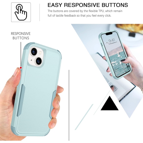 iPhone 13 Case, iPhone 13 Cases Heavy Duty 3 in 1 Full Body Rugged Non Slip Shockproof Hybrid Hard PC Soft TPU