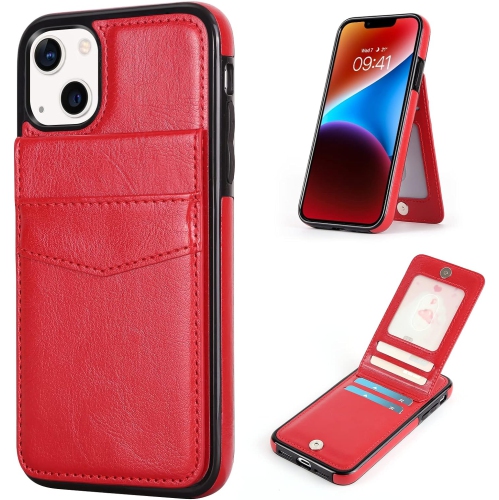 GENERIC  Iphone 14 Wallet Case 6.1 Inch With Card Holder Slots Pu Leather Kickstand Magnetic Lock Durable Lightweight