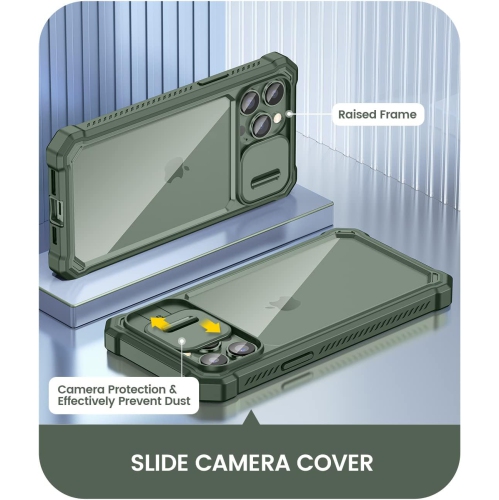 Pour étui iPhone 13 Pro Max avec protecteur de couvercle de caméra, étui iPhone 12 Pro Max avec protecteur d'écran robuste