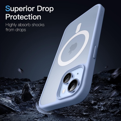 Magnetic Case for iPhone 14 Plus 6.7-Inch Compatible with MagSafe, Translucent Matte Back Slim Shockproof Phone