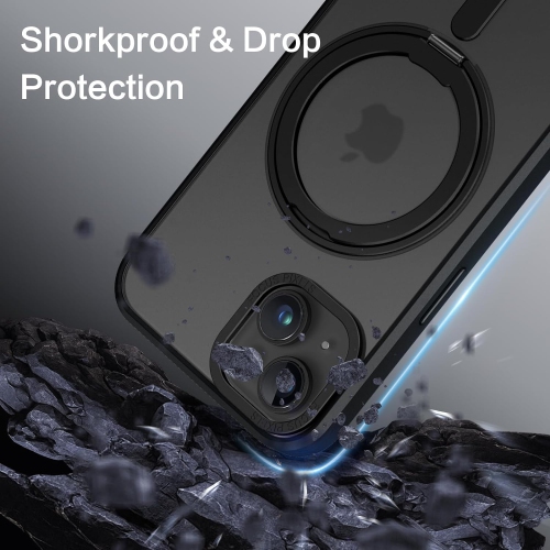 for iPhone 14 Plus Case Compatible with MagSafe, Magnetic Kickstand iPhone 14 Plus Case Transparent Cover