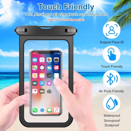Large Universal Waterproof Case,2 Pack Waterproof Phone Pouch Dry Bags Compatible with iPhone 14 Pro