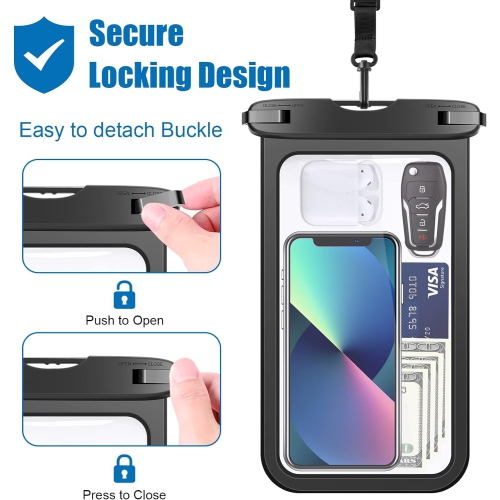 Large Universal Waterproof Case,2 Pack Waterproof Phone Pouch Dry Bags Compatible with iPhone 14 Pro