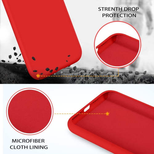 iPhone Xs Max Case, Liquid Silicone Soft Gel Rubber Slim Cover with Microfiber Cloth Lining Cushion Shockproof