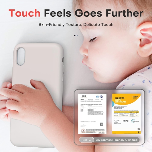 [3 in 1] for iPhone XR Case, with 2 Pack Screen Protector, Slim Liquid Silicone Phone Case for iPhone XR 6.1