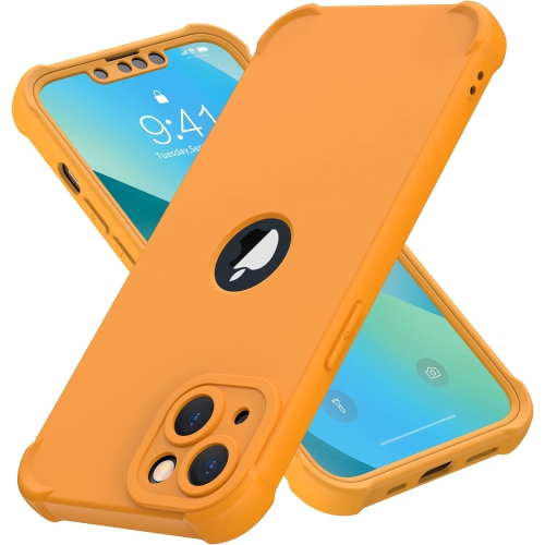 for iPhone 13 Mini Case with [2 Tempered Glass Screen Protector],Shockproof Flexible Silicone Back Case