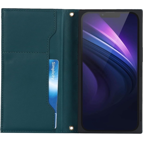 Crossbody Wallet for iPhone 13 Mini Case with Adjustable Lanyard Strap Credit Card Holder 5.4",PU Leather Zipper