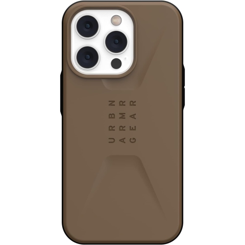 UAG Designed for iPhone 14 Pro Case Brown Dark Earth 6.1" Civilian Sleek Ultra Thin Slim Impact Resistant Dropproof