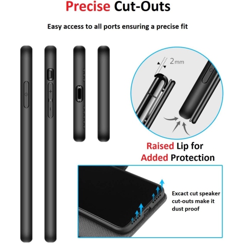 [Leather Wallet] Case for iPhone 7/8 / SE 2020/2022 [2nd/3rd Gen], Folio Flip Kickstand TPU [Magnetic Closure]