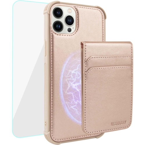 GENERIC  Magwallet Case for Iphone 13 Pro Max, [Support Magsafe Wireless Charging][Glass Screen Protector] Flip Magnetic