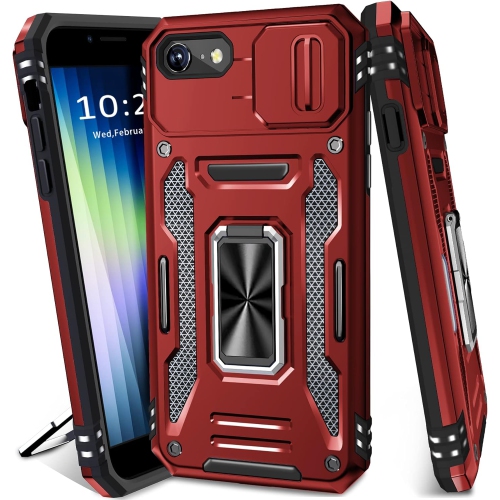 GENERIC  for Iphone Se 2020 Case, Iphone Se 2022 Case With Slide Camera Cover, Iphone 8 Case With Magnetic Kickstand