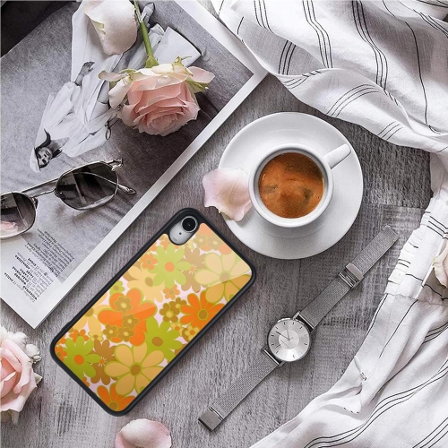 Compatible with iPhone XR Case Splendid Beautiful Floral Design, Hard Back with Colorful Flowers Pattern Soft