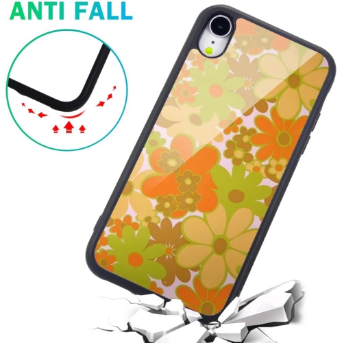 Compatible with iPhone XR Case Splendid Beautiful Floral Design, Hard Back with Colorful Flowers Pattern Soft