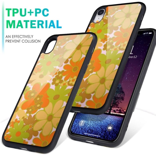Compatible with iPhone XR Case Splendid Beautiful Floral Design, Hard Back with Colorful Flowers Pattern Soft