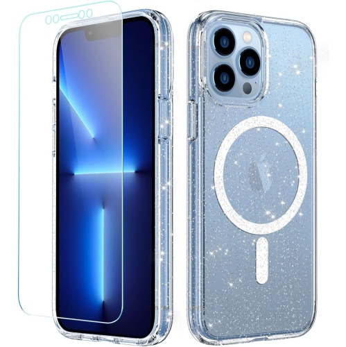 GENERIC  Iphone 13 Pro Max Case, Glitter Shining Double Layers Bumper Hard PC Back Protective Case Compatible