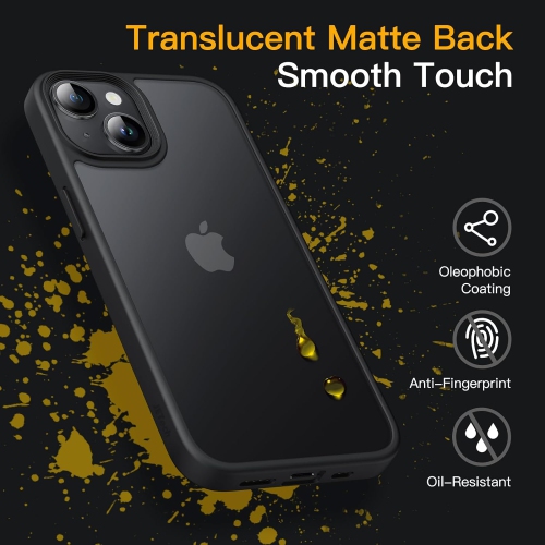 Étui mat pour iPhone 13 Mini 5,4 po, protection antichoc de qualité militaire contre les chutes, dos givré translucide