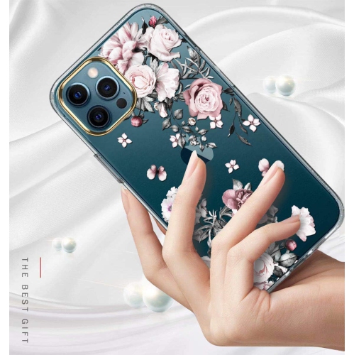 iPhone 11 Pro Max Case,iPhone 11 Pro Max Cute Case with Flowers,for Girly Women,Shockproof Clear Floral Pattern