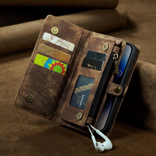 Case for iPhone 14 Pro, Wallet Case w/Magnetic Detachable Cover [11 Card Slots] Clutch Wallet w/Wristlets Money