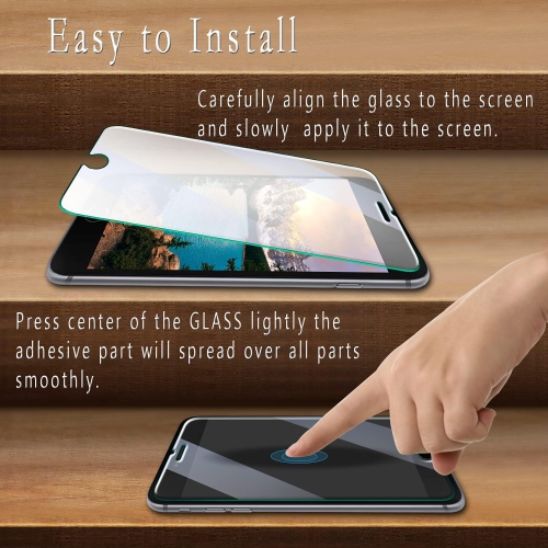 [Paquet de 2] Protecteur d'écran pour iPhone SE 3, verre trempé iPhone SE 2 (2020), compatible avec les étuis,