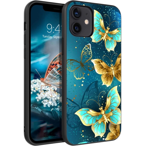 GENERIC  Case for Iphone 12, Iphone 12 Pro Cases Glow In The Dark Butterfly Noctilucent Luminous Cover for Women Men Slim