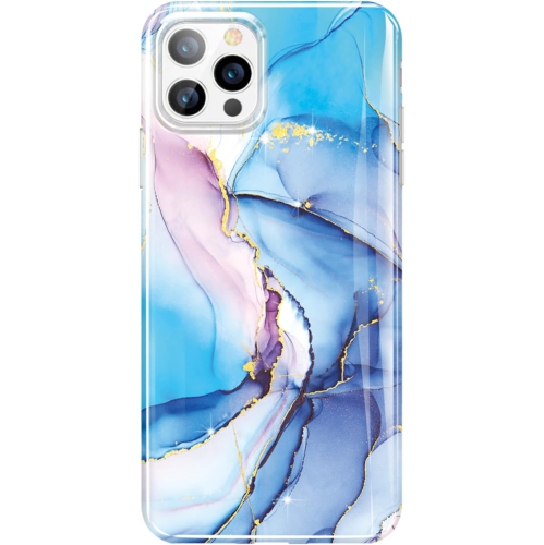 GENERIC  Glitter Sparkle Case Compatible With Iphone 12 And Iphone 12 Pro 6.1 Inch Marble Design Shockproof Soft In Gold