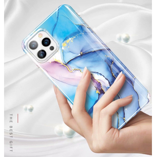 Gold Glitter Sparkle Case Compatible with iPhone 12 and iPhone 12 Pro 6.1 Inch Marble Design Shockproof Soft