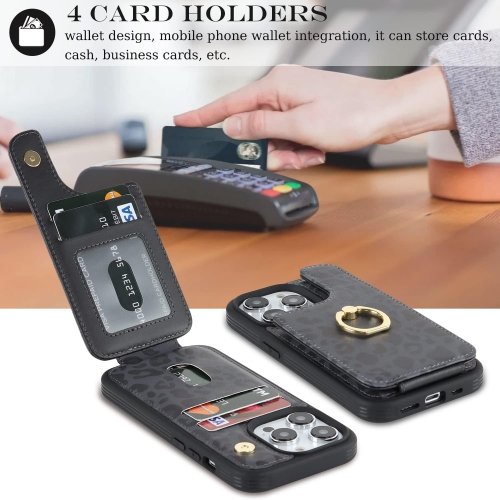 etui iPhone 14 pro Phone case with Card Holder,iPhone 14 pro Wallet case with Credit Card Holders for Women,étui