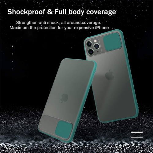 Camera Protection Case for iPhone 11 Pro, [Slide Camera Lens Protector] [Rotation Ring Holder Support Magnetic Car