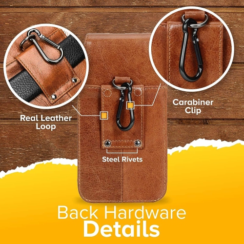 Étui magnétique en cuir véritable pour iPhone 13 Pro Max 12 Pro Max avec pince de ceinture