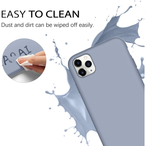 iPhone 11 Pro Max Case, Liquid Silicone Soft Gel Rubber Slim Cover with Microfiber Cloth Lining Cushion