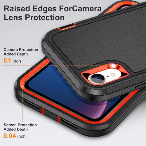 iPhone XR Case with Build-in Kickstand,Heavy Duty Protection Shockproof Anti-Scratch Rugged Slim Fit Protective