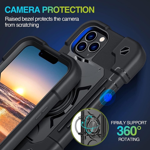 Étui pour iPhone 13 Pro Max, étui antichoc robuste anti-chute, transparent cristal, iPhone 13 Pro Max