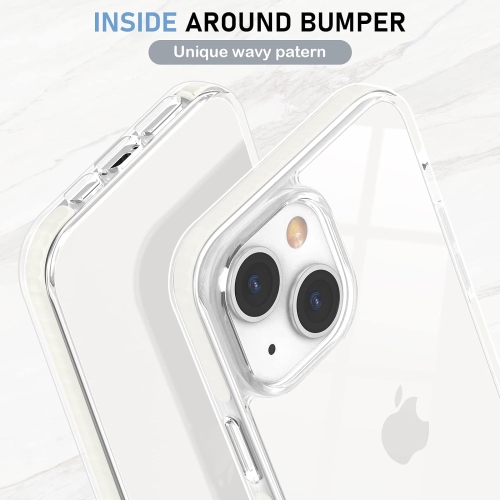 Compatible with iPhone 14 Plus Case Clear Thin Slim Crystal Transparent Cover Shockproof Bumper Case
