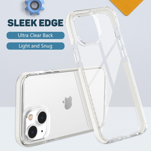 Compatible with iPhone 14 Plus Case Clear Thin Slim Crystal Transparent Cover Shockproof Bumper Case