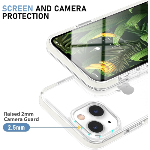 Compatible with iPhone 14 Plus Case Clear Thin Slim Crystal Transparent Cover Shockproof Bumper Case