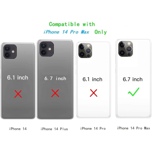 Crossbody Phone Cases for iPhone 14 Pro Max with Card Holder for Women,iPhone 14 Pro Max Case Wallet with Strap